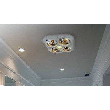 Bathroom Infrared Heating Lamp 4 Bulb With Base - Instant Warmth & Durability - Mega Cart