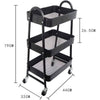 Multi-Purpose 3 Tier Metal Storage Cart
