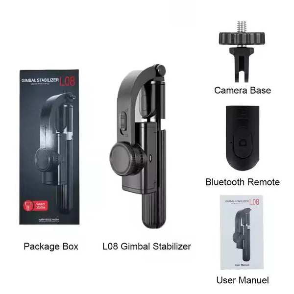 Bluetooth Gimbal Selfie Stick with Tripod Stand - Mega Cart