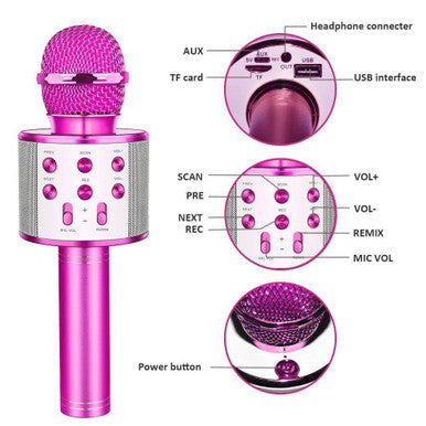 Bluetooth Wireless Karaoke Microphone with HiFi Speaker - Mega Cart