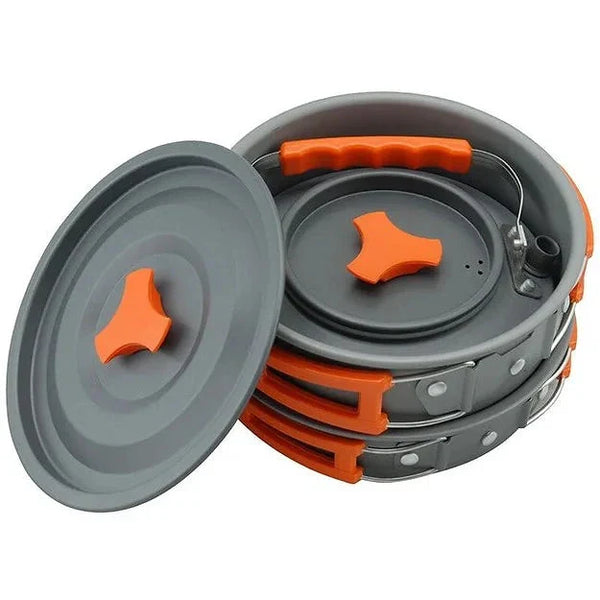 Camping Cooking Set with Kettle - Mega Cart