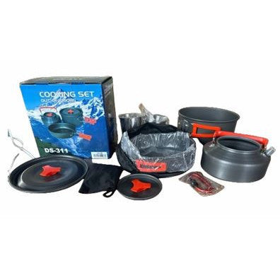 Camping Cooking Set with Kettle - Mega Cart