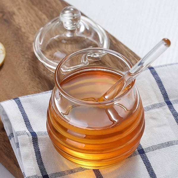 Classic Glass Honey Jar and Dipper