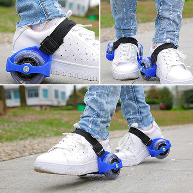 Clip-On Heel Roller Skates with Flashing Lights for All Ages - Mega Cart