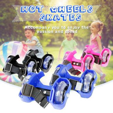 Clip-On Heel Roller Skates with Flashing Lights for All Ages - Mega Cart
