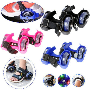 Clip-On Heel Roller Skates with Flashing Lights for All Ages - Mega Cart