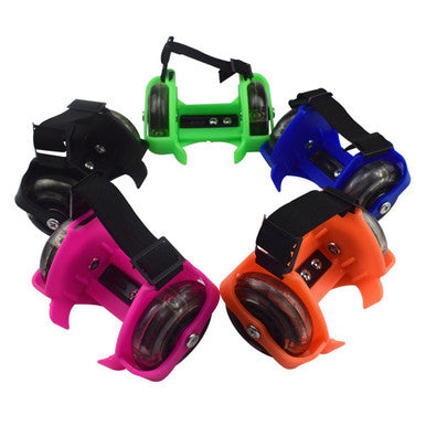 Clip-On Heel Roller Skates with Flashing Lights for All Ages - Mega Cart