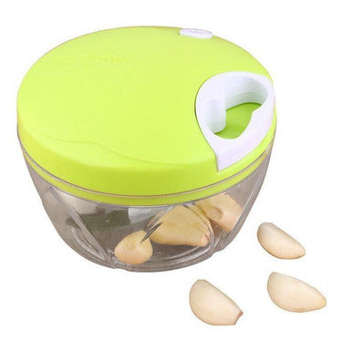Compact Easy Spin Food Chopper - Slice, Mince, Blend Effortlessly - Mega Cart