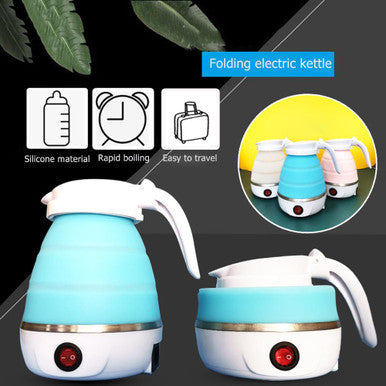 Compact Foldable Travel Electric Kettle - Dual Voltage, 600ml - Mega Cart