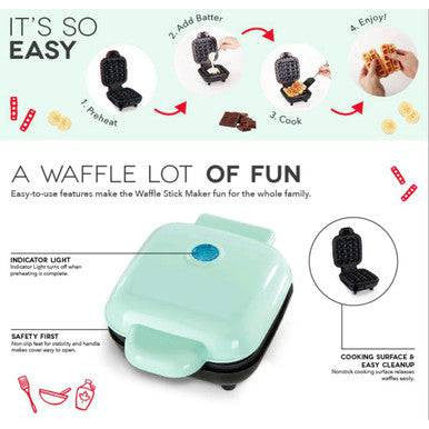 Compact Nonstick Waffle Stick Maker for Fun Breakfasts & Snacks - Mega Cart