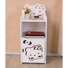 Compact White Bedside Table with Door - Mega Cart