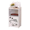 Compact White Bedside Table with Door - Mega Cart