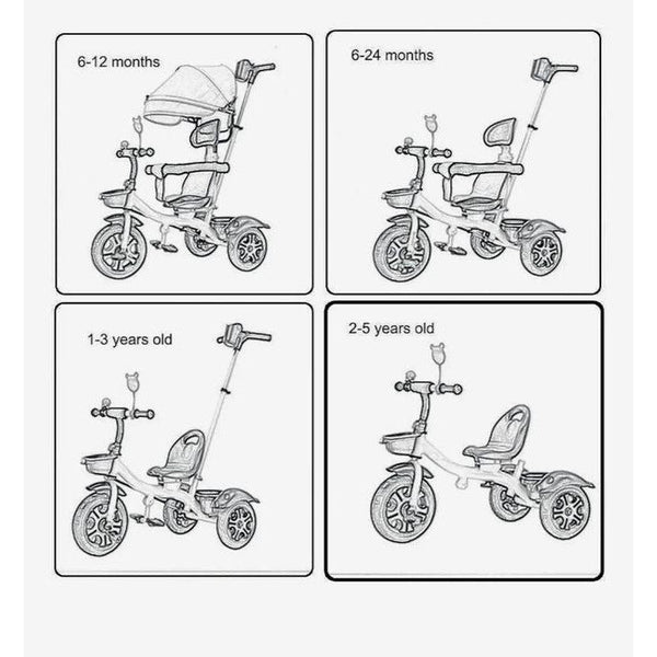 Convertible 3-in-1 Stroller and Trike for Kids - Mega Cart