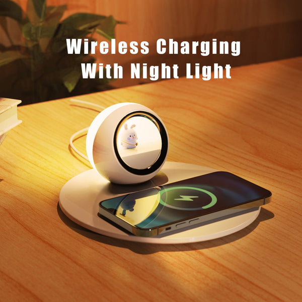 Creative Wireless Charger With Night Light - Mega Cart