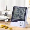 Digital Thermometer & Hygrometer with LCD Display & Alarm Function - Mega Cart