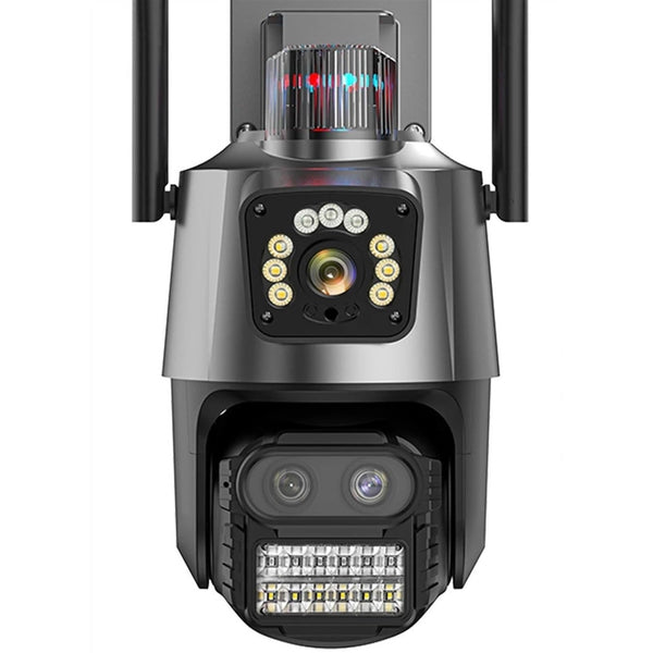 Dual Lens 1080P Wireless Outdoor Security Camera - Mega Cart