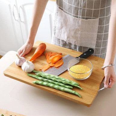 Eco-Friendly Bamboo Cutting Boards with Handle for Kitchen - Mega Cart