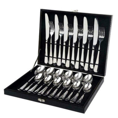 Elegant 24 Piece Stainless Steel Cutlery Set in Gift Box - Mega Cart