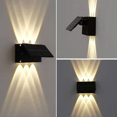 Energy-Saving Solar Wall Light, 8 LED Spots, IP65 Waterproof - Mega Cart