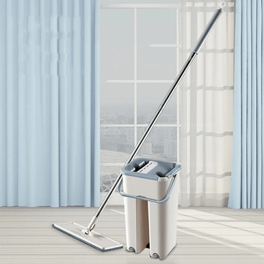 Ergonomic Hands-Free Mop with 360° Rotating Head for Easy Cleaning - Mega Cart