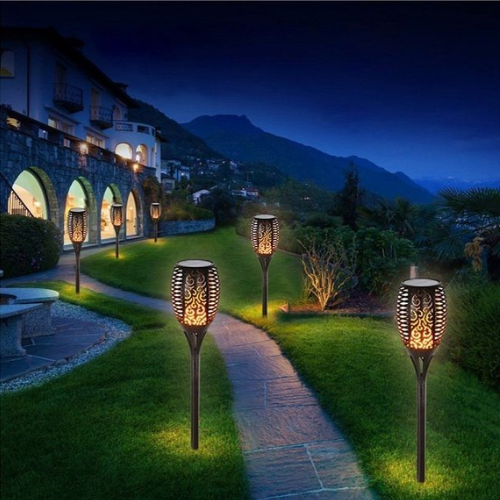 Garden Lantern With Flame Effect - Mega Cart