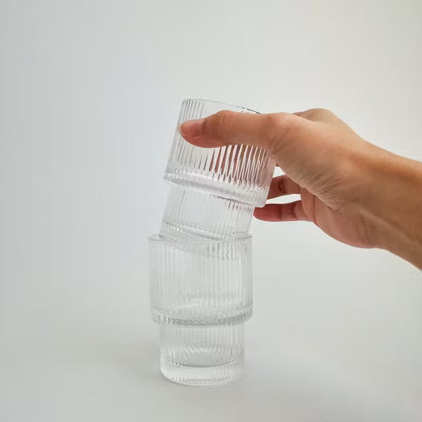 12-Piece Clear Drinking Glass Set
