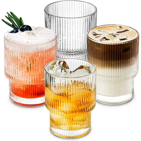 12-Piece Clear Drinking Glass Set