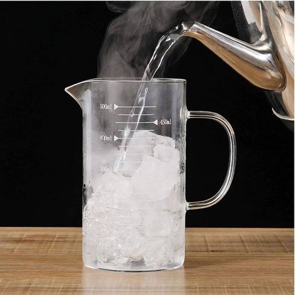 Heat Resistant Borosilicate Glass Jug for Boiling and Cooking - Mega Cart