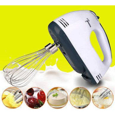 High Power Electric Hand Mixer with 7 Speeds and Stainless Steel - Mega Cart