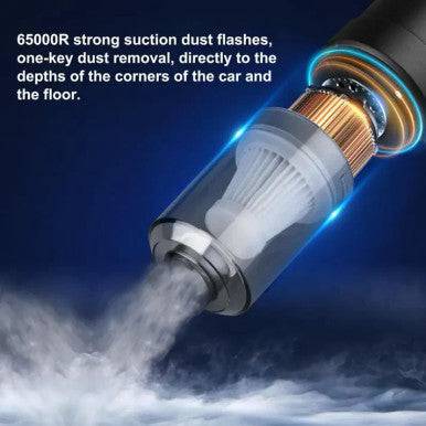 High-Power Wireless Car Vacuum Cleaner with Washable Filter - Mega Cart