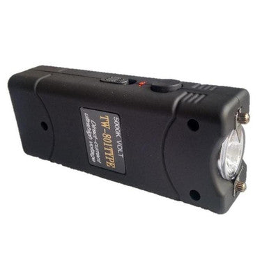 High Voltage 5000K Stun Gun with LED Flashlight & Rechargeable Battery - Mega Cart