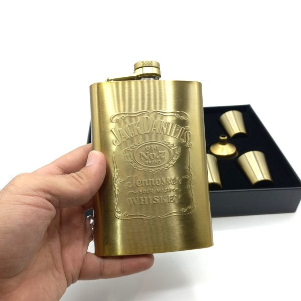 Hip Flask with Funnel & 4 Shot Cups - Mega Cart