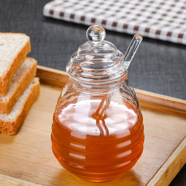 Classic Glass Honey Jar and Dipper