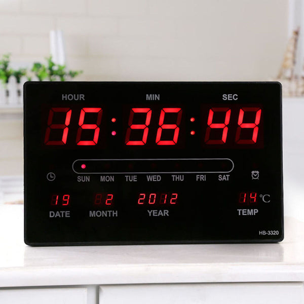 Large Display Digital Clock with Calendar - Mega Cart