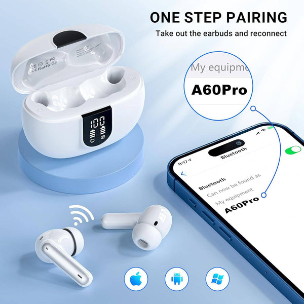 LED Display Wireless Earphones - Mega Cart