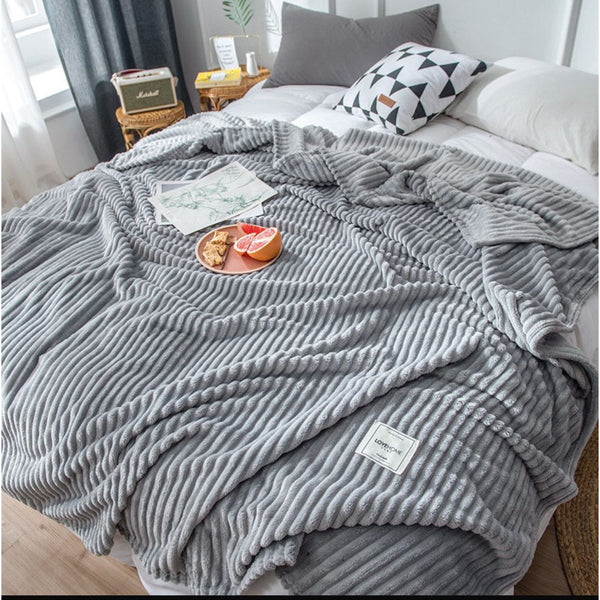 Linea Ultra-Soft Fleece Throw Blanket - Mega Cart