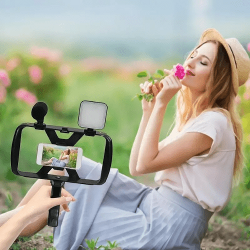 Live Broadcast LED Tripod With Microphone - Mega Cart