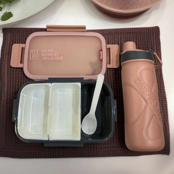 Lunch Container with Water Bottle