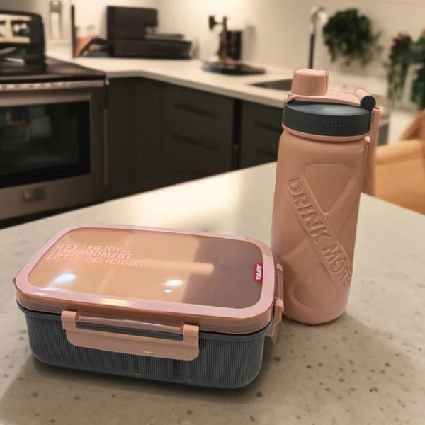 Lunch Container with Water Bottle
