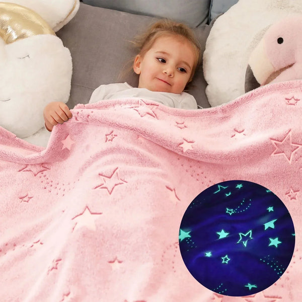 Magic Glow-in-the-Dark Blanket for Kids - Soft & Snuggly - Mega Cart