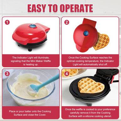 Mini Heart-Shaped Waffle Maker - Mega Cart
