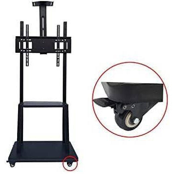 Mobile TV Stand with Adjustable Bracket and Trolley - Mega Cart
