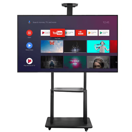 Mobile TV Stand with Adjustable Bracket and Trolley - Mega Cart