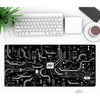 Mouse Pad with a Circuit Board Pattern