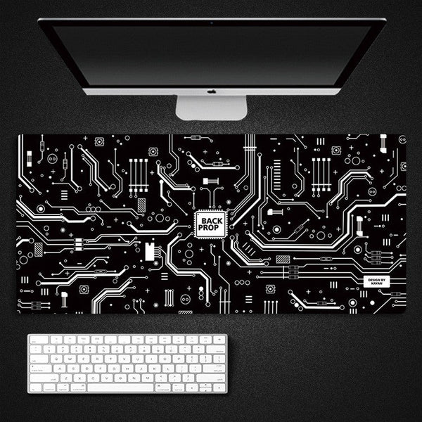Mouse Pad with a Circuit Board Pattern