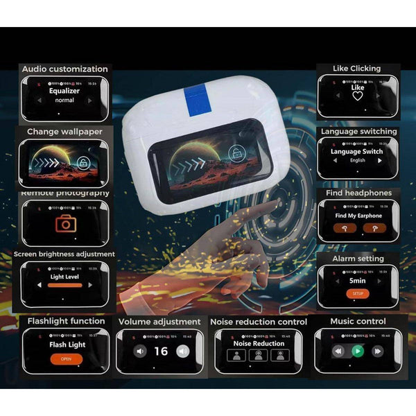 Noise Reduction Touch Control Earbuds - Mega Cart