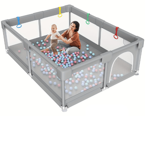 Portable Baby Playpen with Breathable Mesh Walls - Mega Cart