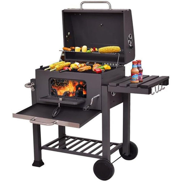 Portable Charcoal BBQ Grill Trolley - Mega Cart