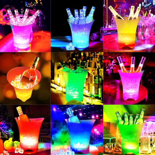 Portable Ice Bucket with LED Lights & Wireless Bluetooth Speaker - Mega Cart