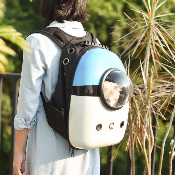 Portable Pet Travel Backpack with Transparent Window - Mega Cart